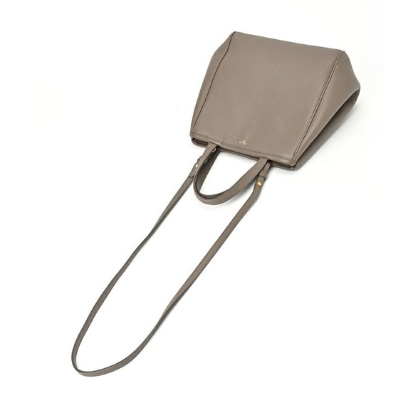 Celine Grained Bag Calfskin FHippo Small Greige Tote - Picture 1 of 10